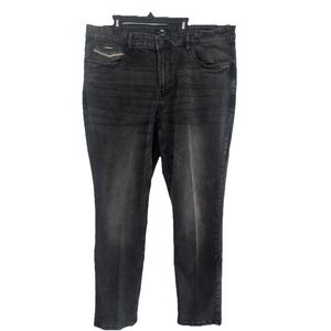 Benjamin Black Designer Mens 38x31 Dark Wash Denim Jeans Street Wear Rock